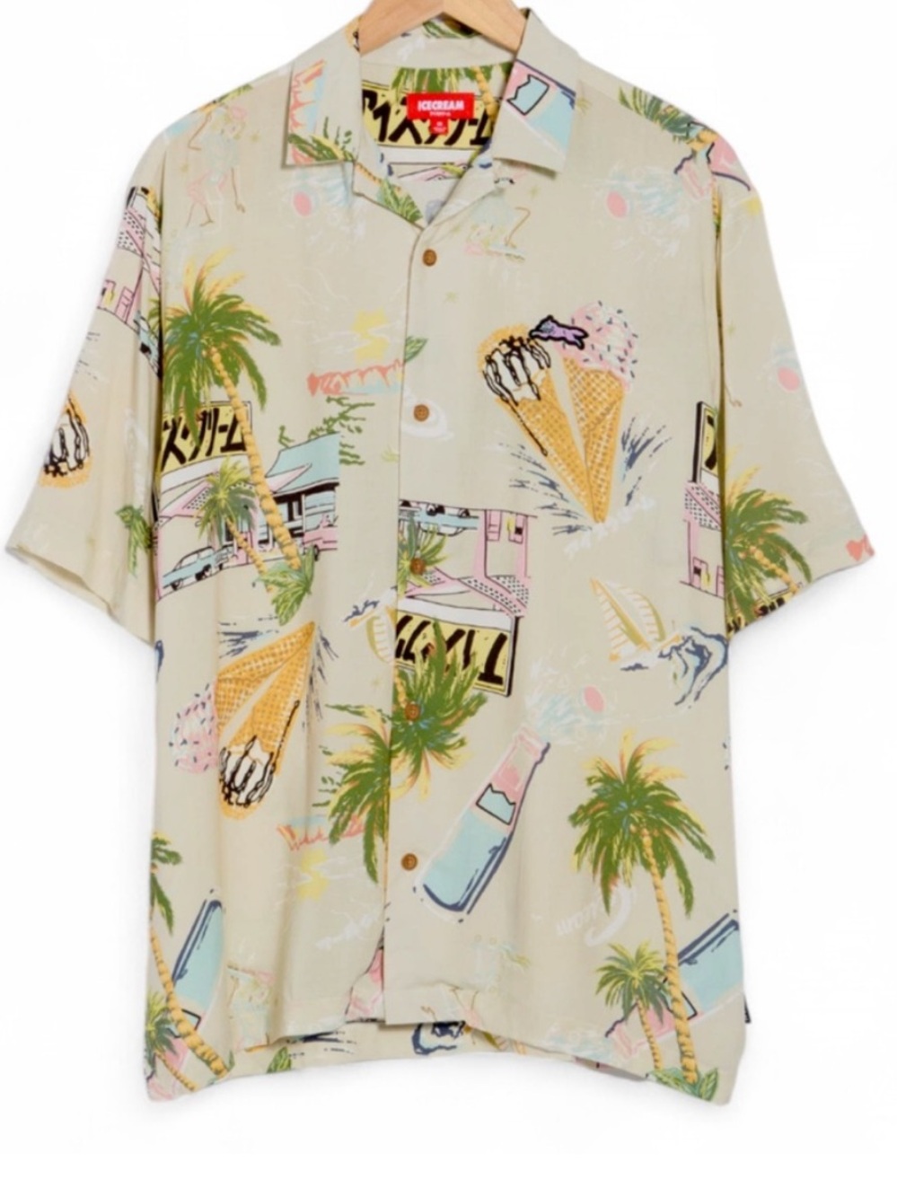 ICECREAM Resort Camp Shirt Size Men’s Large (NWT)